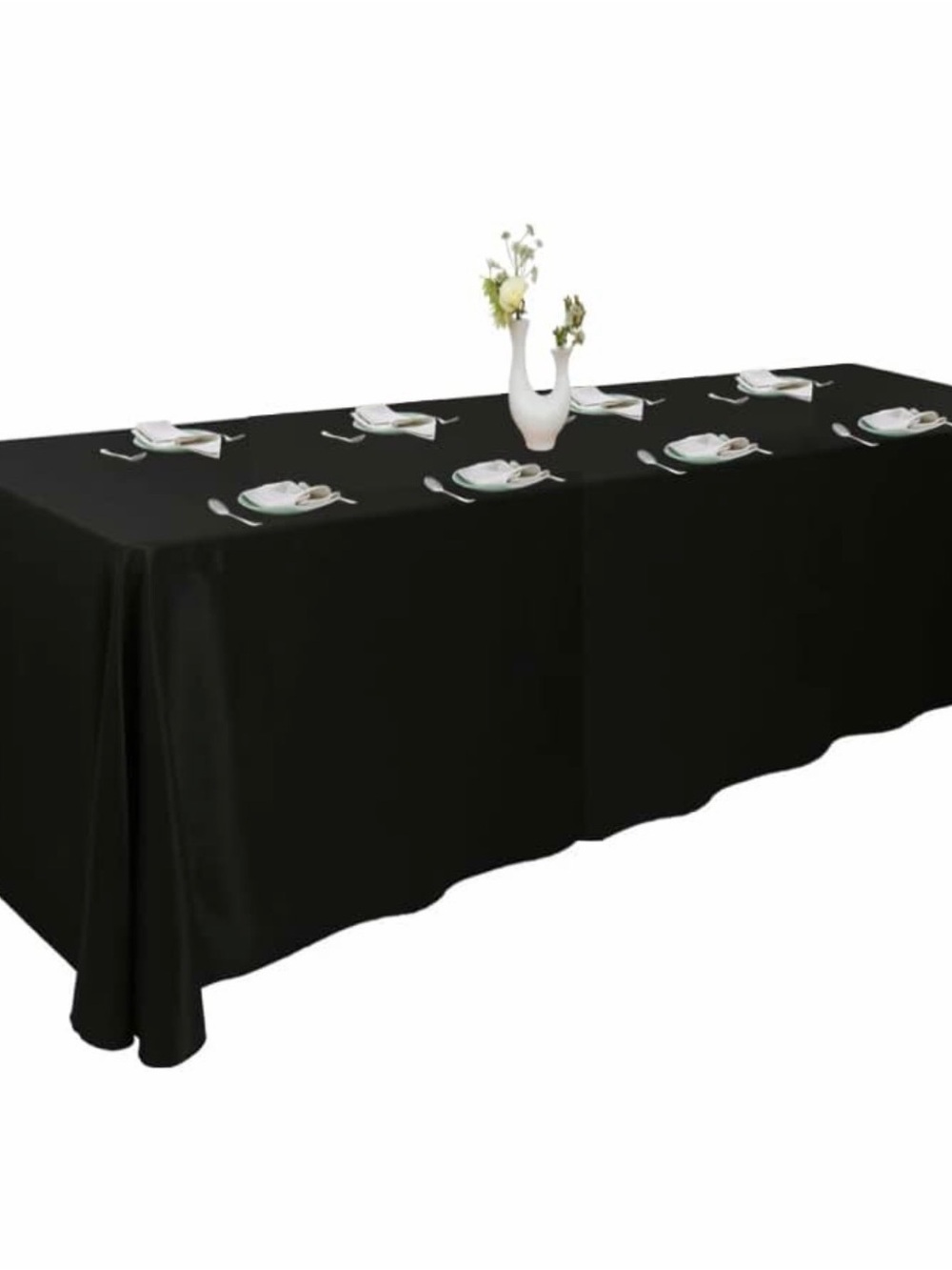 Urby Polyester Rectangular Table Cloth for 8+ Foot Table That Seats 8-10 Person